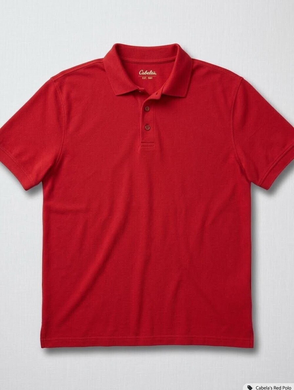Cabela's Red Polo Shirt XL Regular